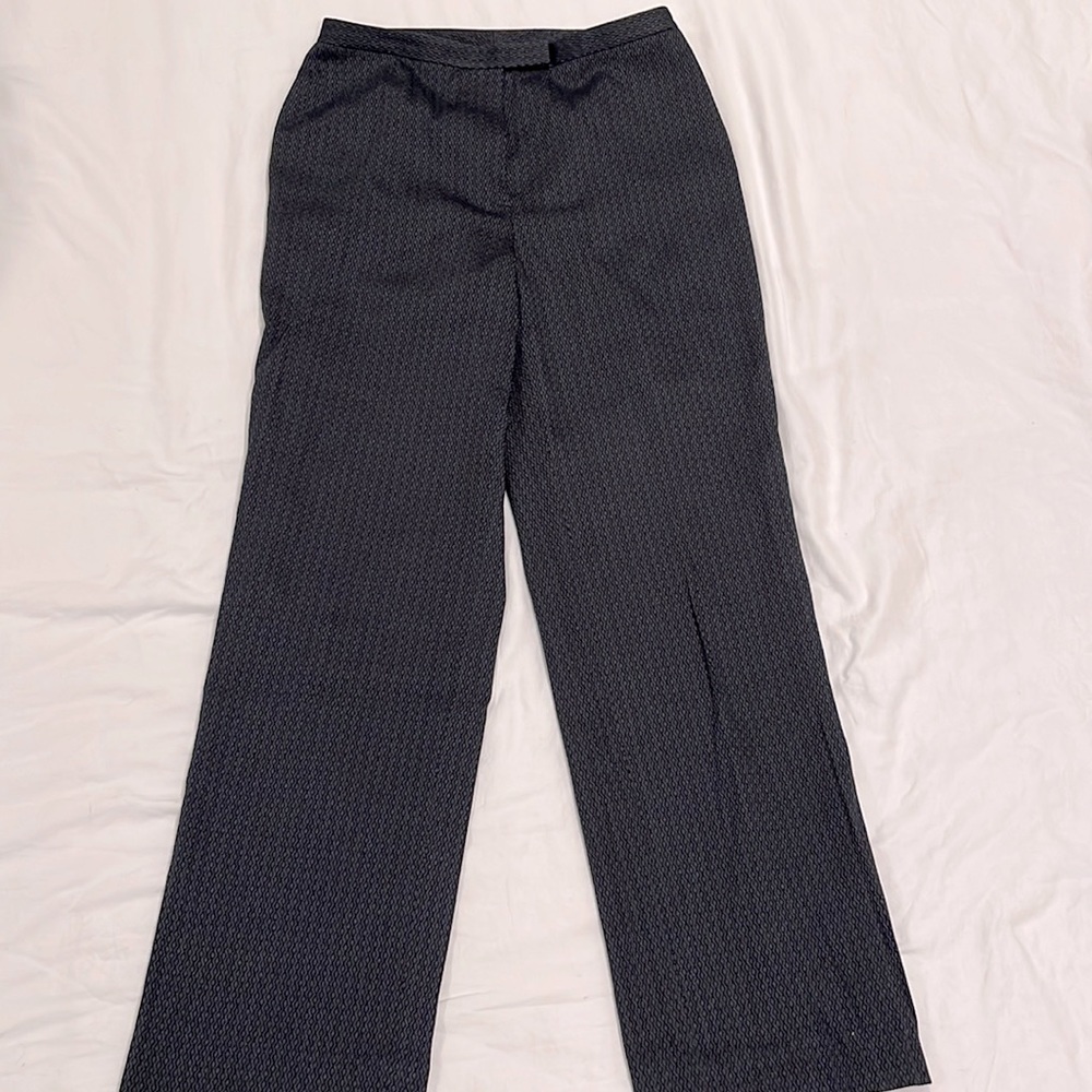 Women's Wide Leg Palazzo Pant Grey/Black Patterned Size 10